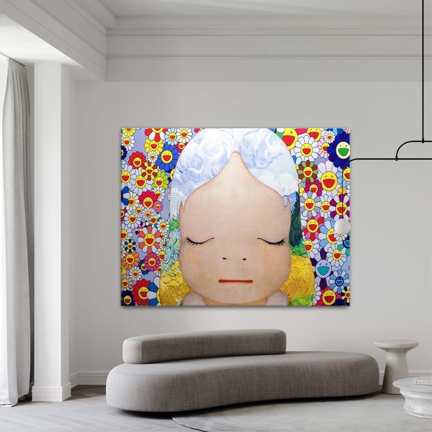 Wall Art Yoshitomo Nara Girl Murakami Flower - Neutralighting