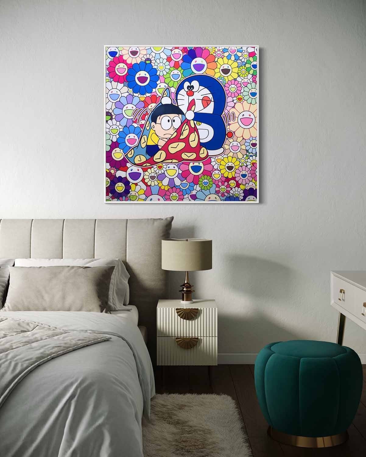 Wall Art Square Pop Art Takashi Murakami Doraemon Inspired - Neutralighting