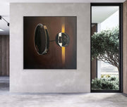 Wall Art Sleek Textured Metallic Ring - Neutralighting