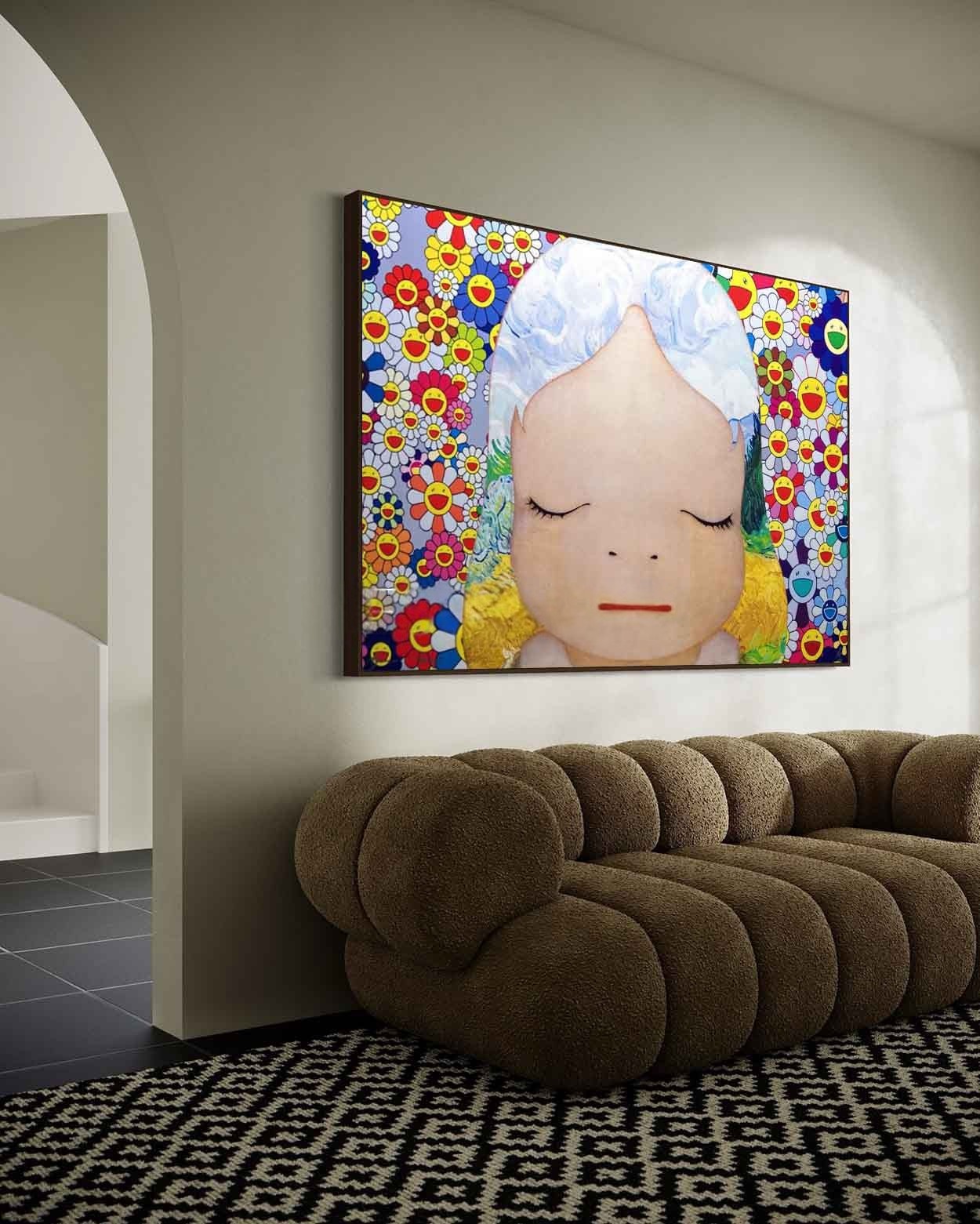Wall Art Yoshitomo Nara Girl Murakami Flower - Neutralighting