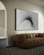 Wall Art Horizontal 3D Impasto Half-Circle - Neutralighting