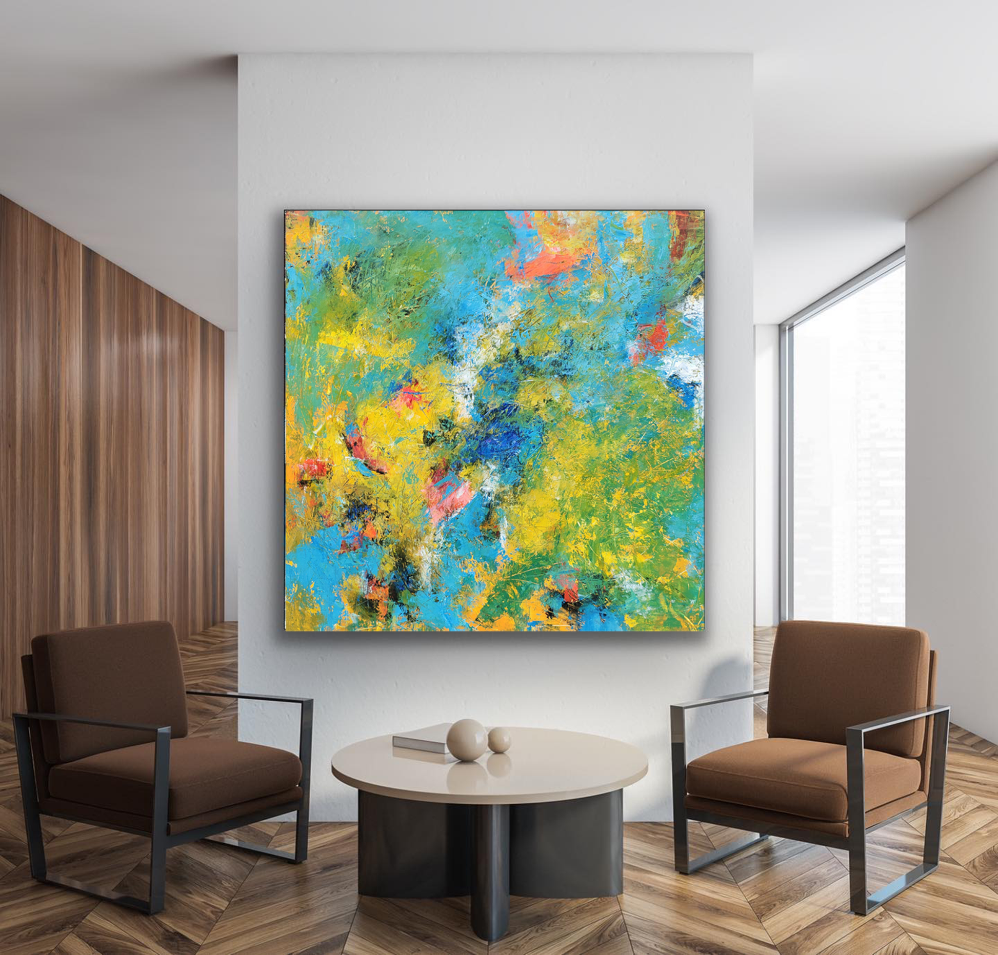 Abstract Canvas Art AB037 - Neutralighting