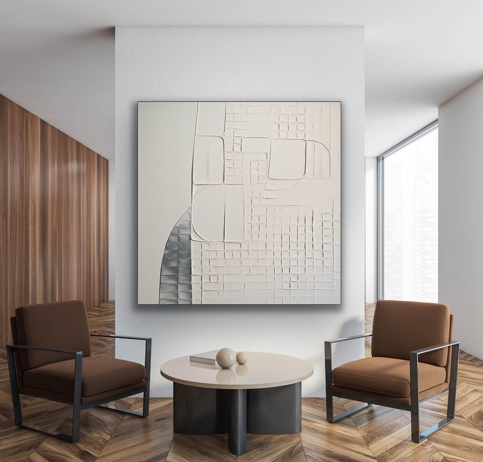 Plaster Art Texture Painting SG244 - Neutralighting