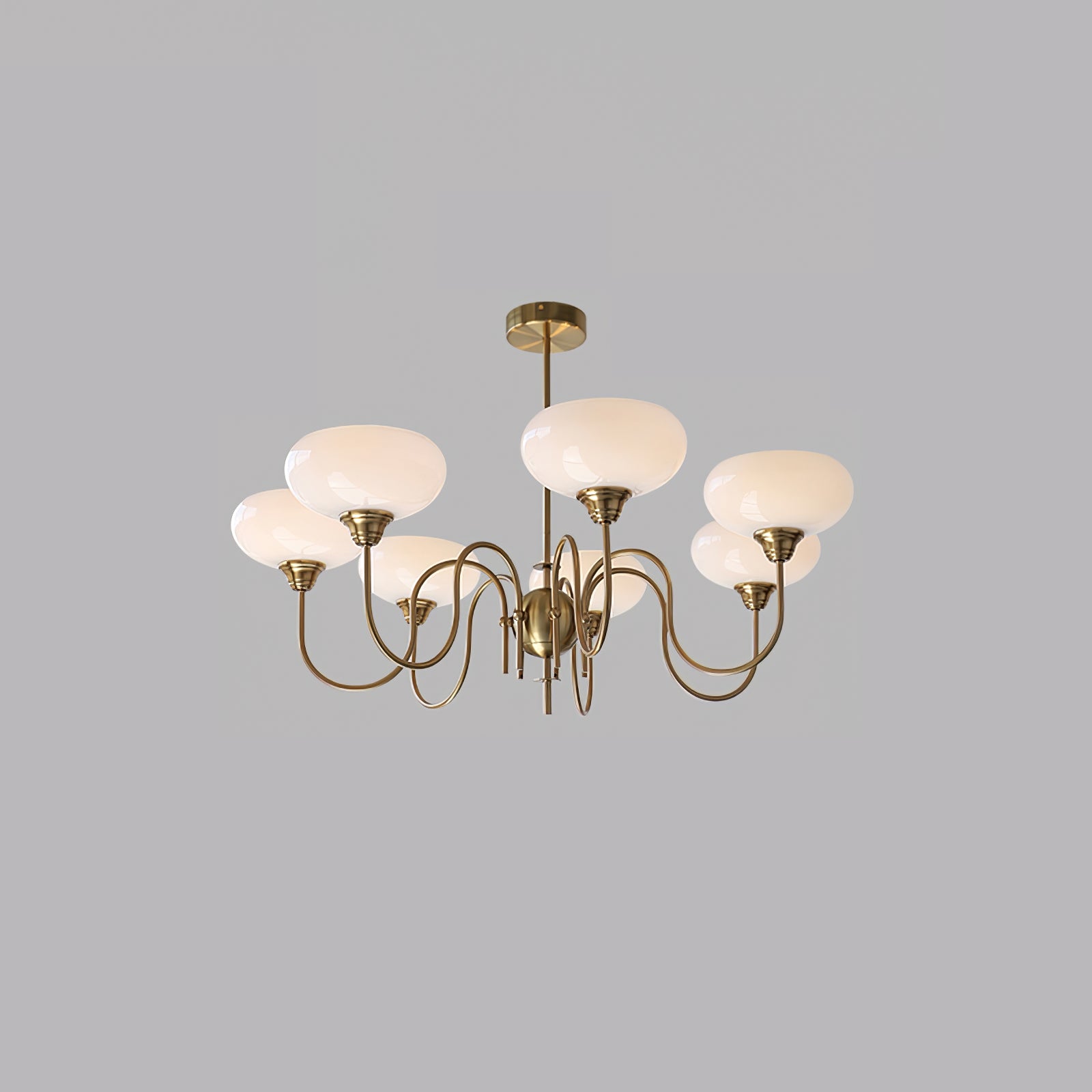 Silva Vintage LED Metal Multi Lampshade Creamy White Yellow Bulbs Luxury Bedroom Living Room Pendant Light, Gold/Chrome - Neutral Decor