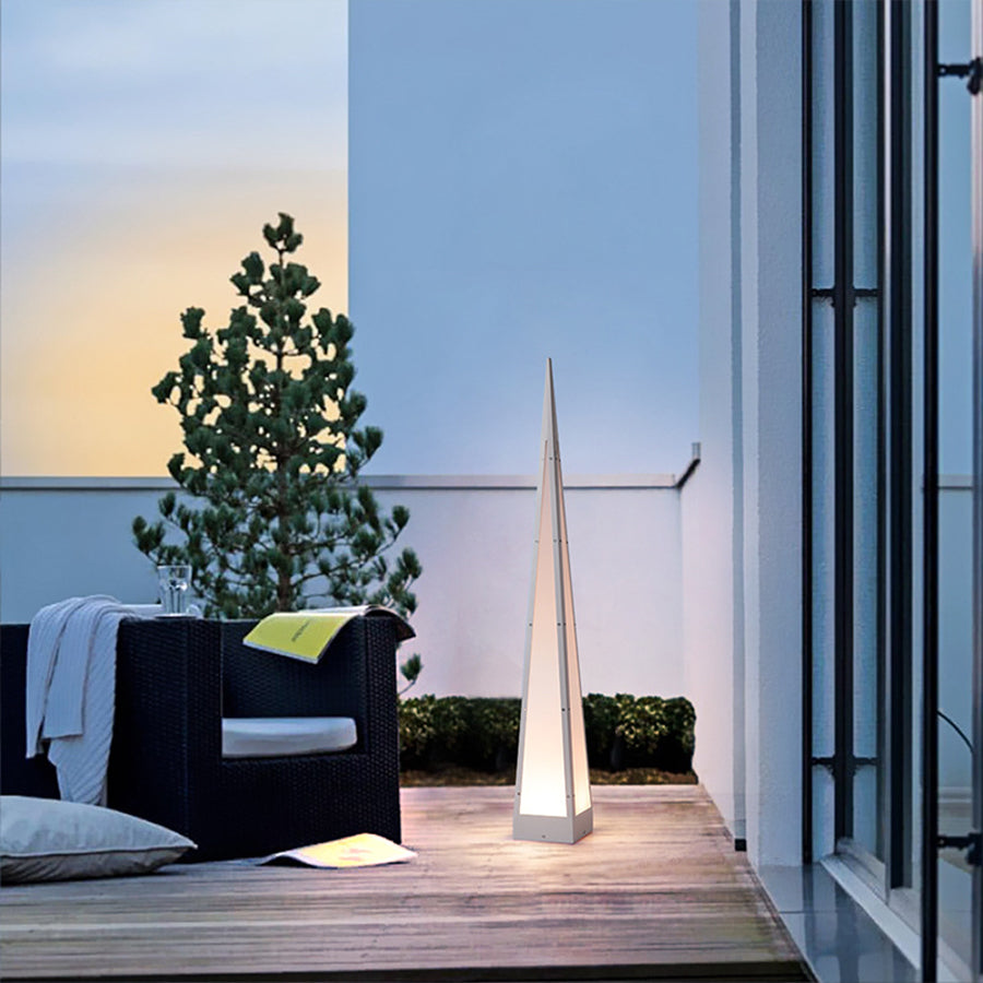 Fremn Geometric Stainless Steel Outdoor Floor Lamp