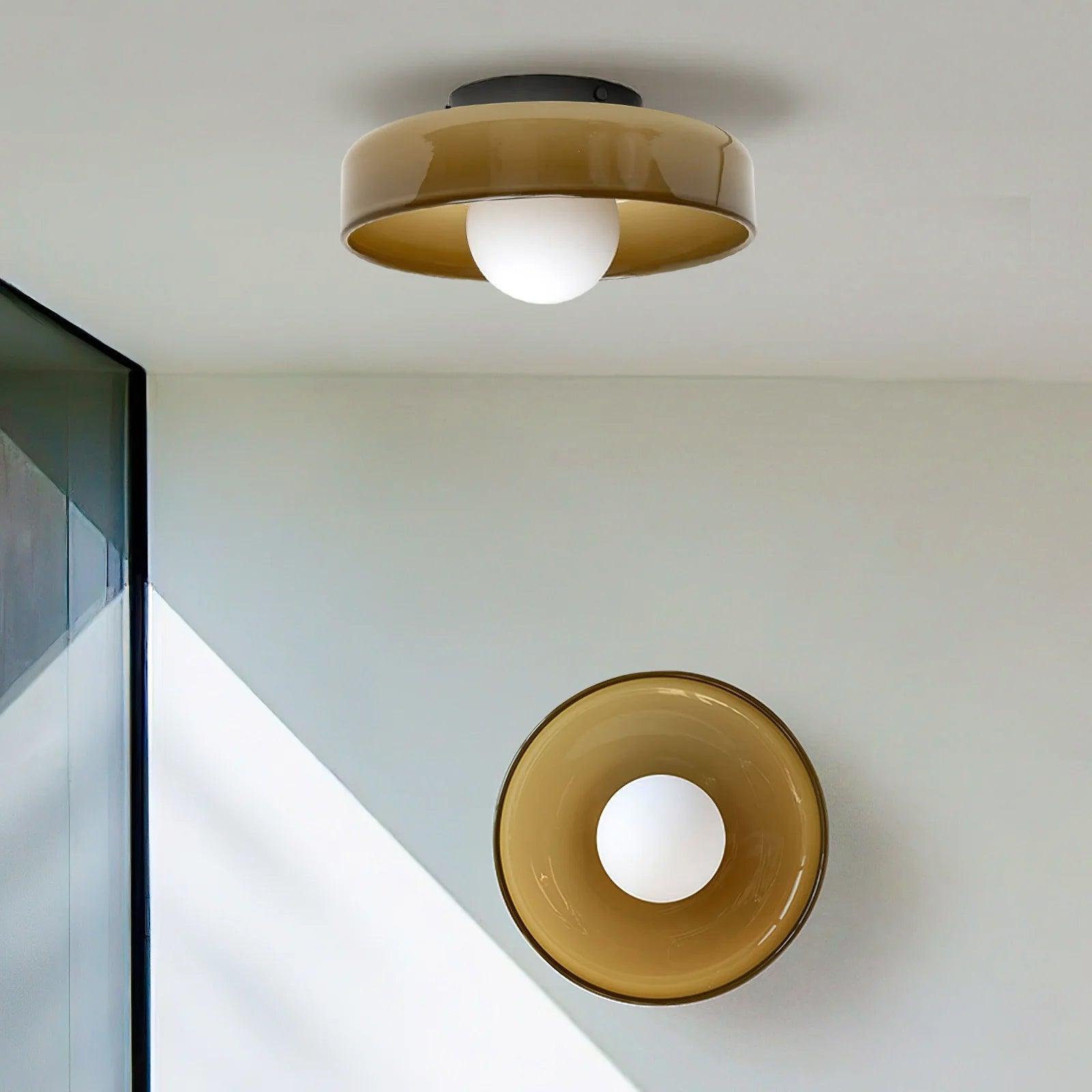 Diroxen Ceiling Lamp Orange Ring Playful Sculptural-Neutral Decor