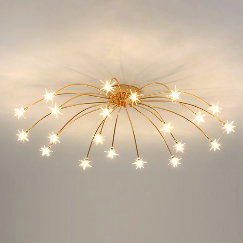 Arisha Art Deco Starry Flush Mount Ceiling Light - Neutral Decor