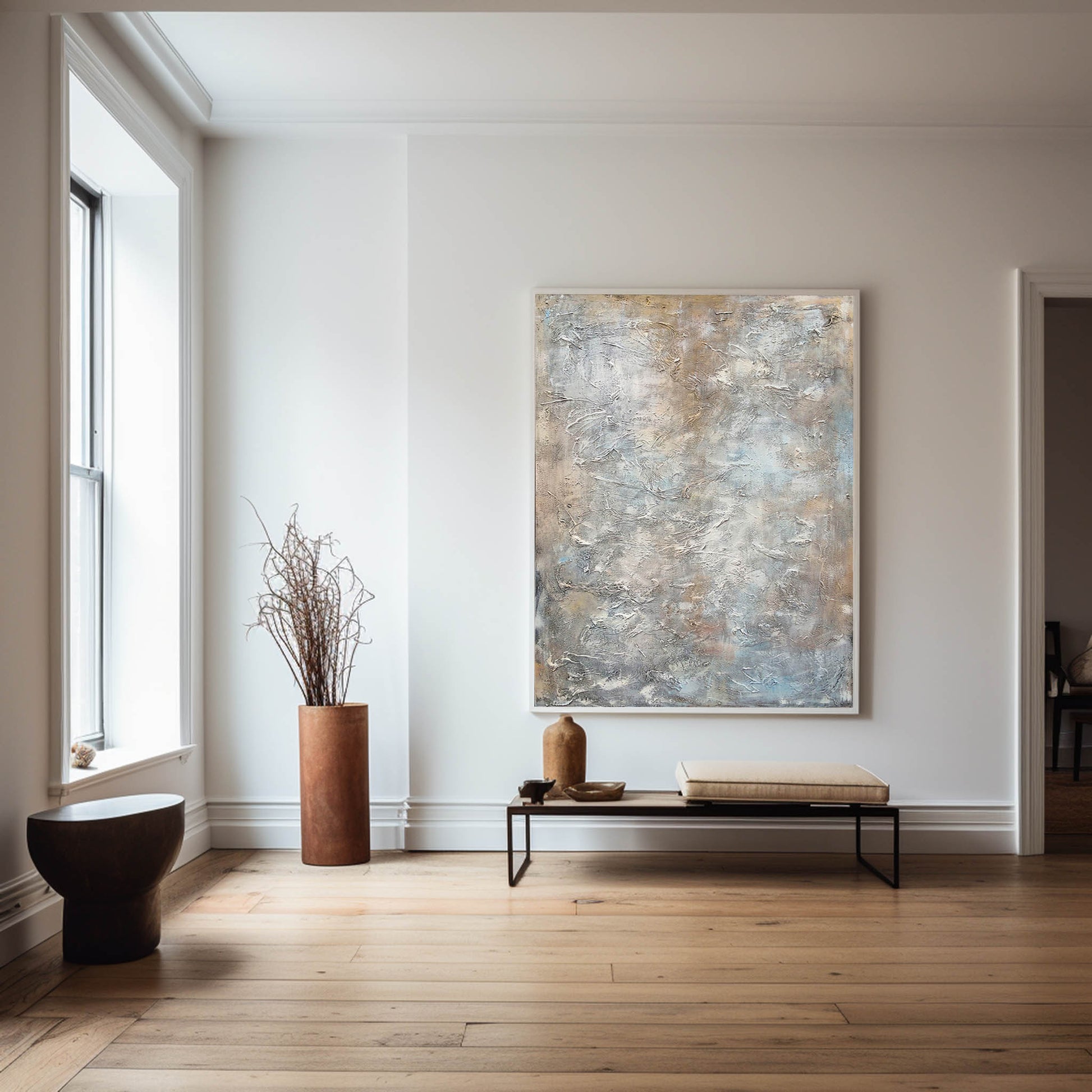 Brown Abstract Painting ABAV20 - Neutralighting