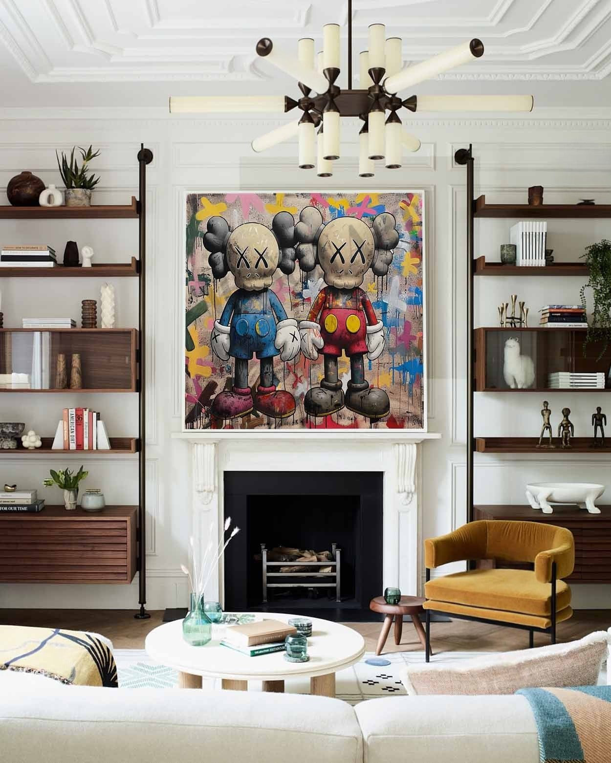 Wall Art Pop Art Graffiti KAWS Companion - Neutralighting