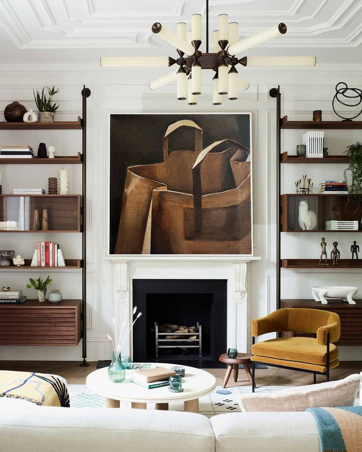 Wall Art Minimalist Textured Paper Bag - Neutralighting
