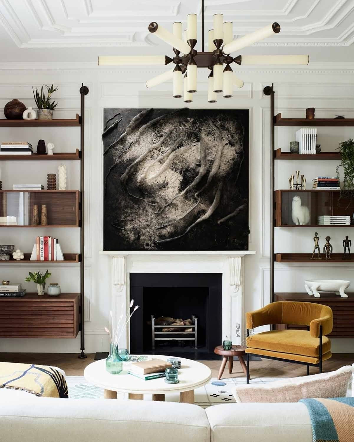Wall Art Monochrome Swirl Relief - Neutralighting