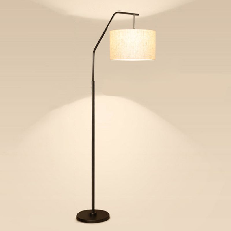Eryn Cylinder Shape Floor Lamp, Over Arching Floor Lamp, Unique - Neutral Decor