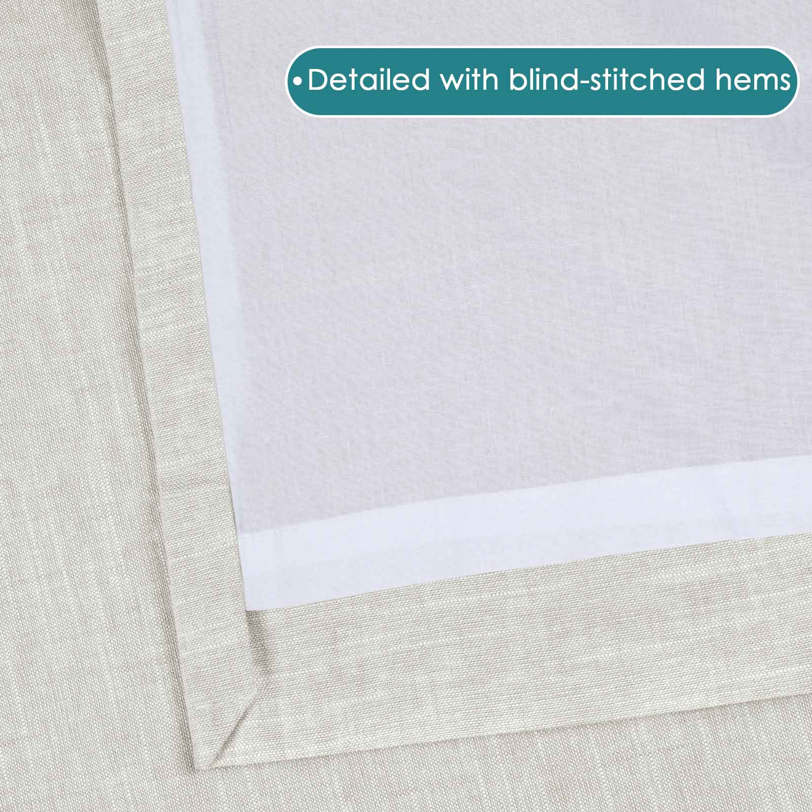 Jenna Linen Curtains & Drapes Soft Top-Neutral Decor