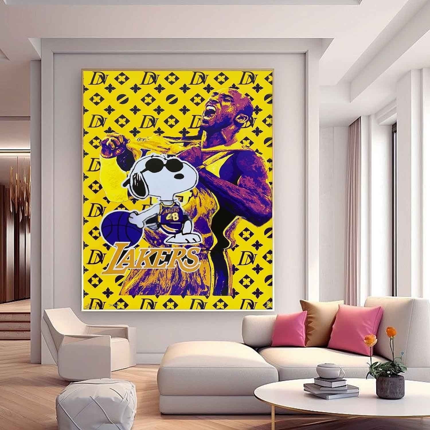Wall Art Iconic Textured Lakers Kobe - Neutralighting