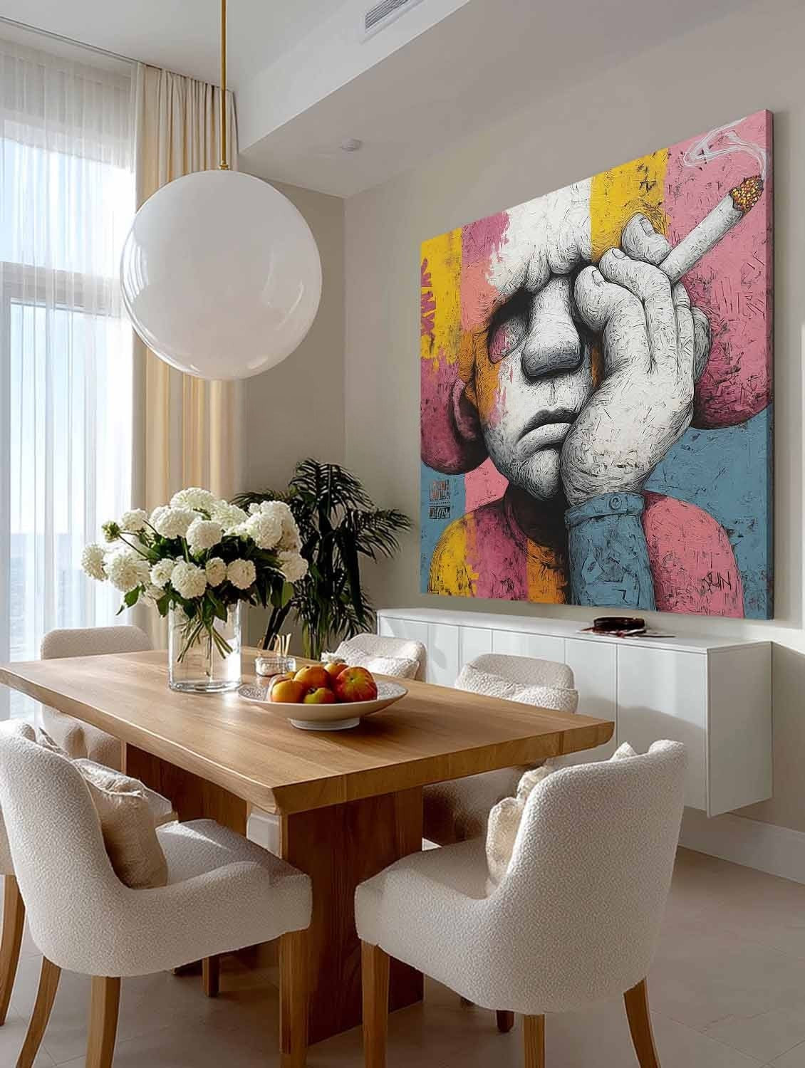 Melancholic Pop Art Impasto Painting - Neutralighting
