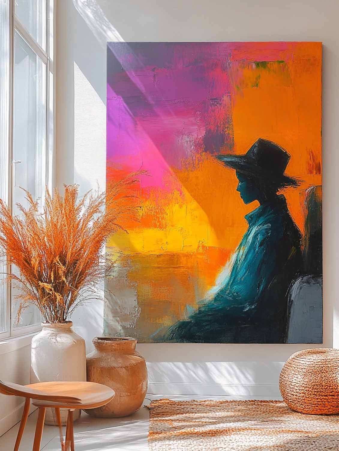 Wall Art Contemporary Silhouette Coat - Neutralighting