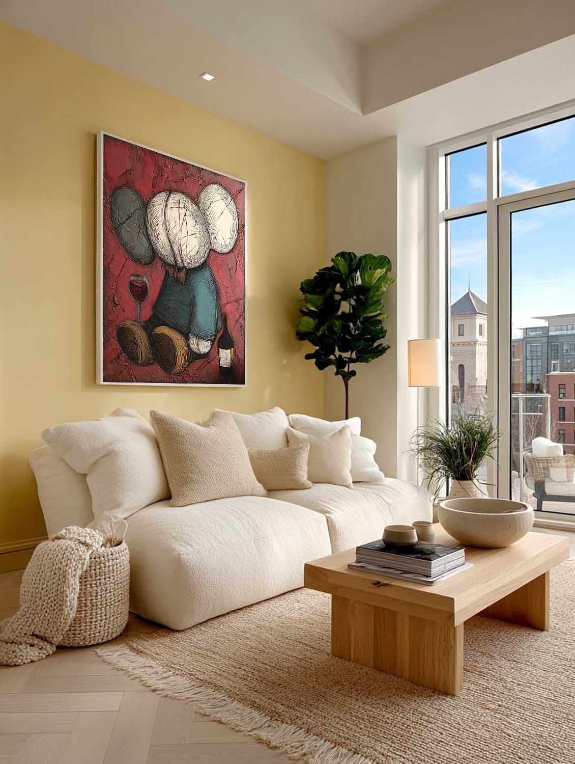 Kaws Wine Time Pop Art Painting - Neutralighting