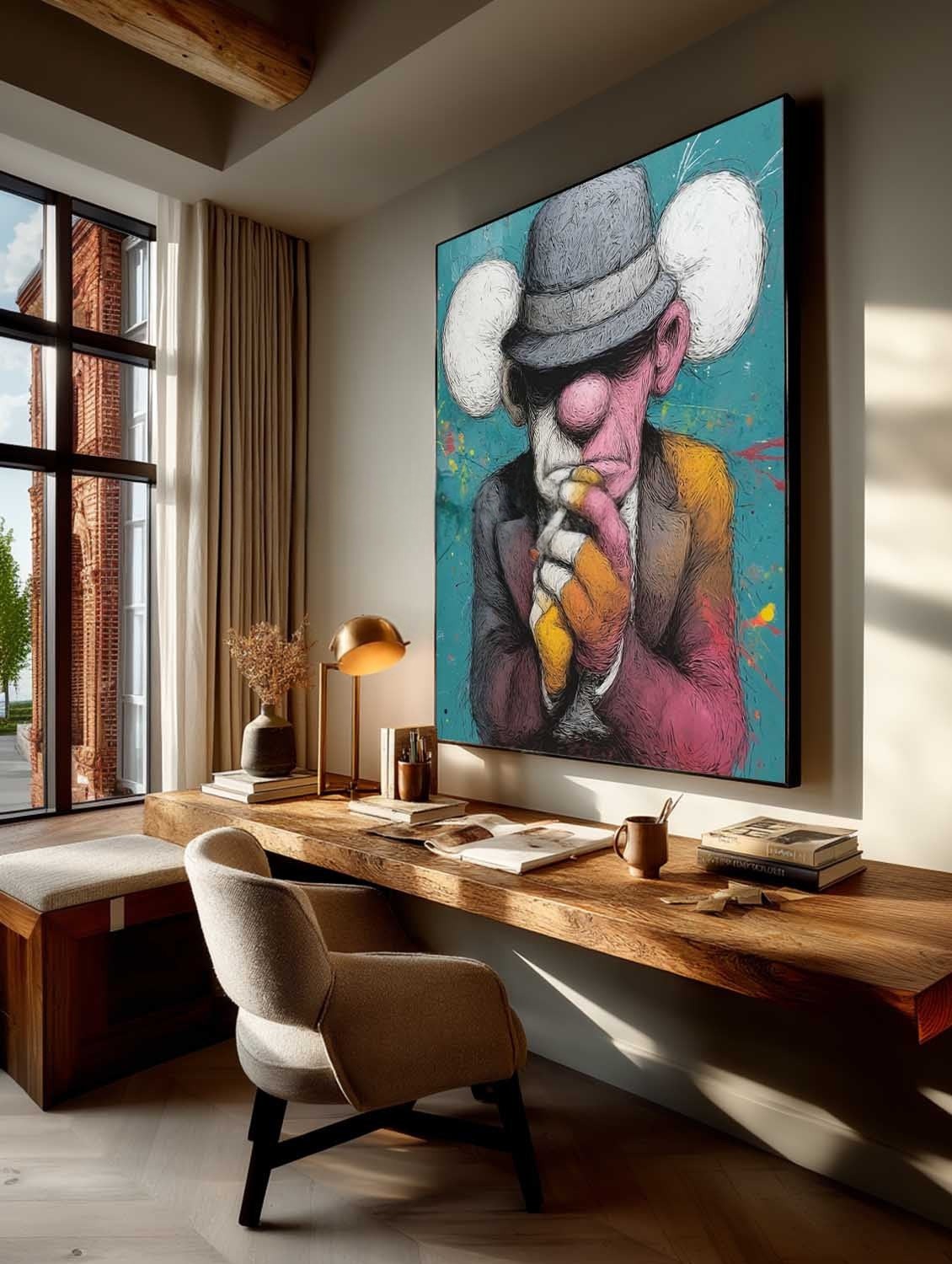 Kaws Gangster Pop Art Painting Modern - Neutralighting