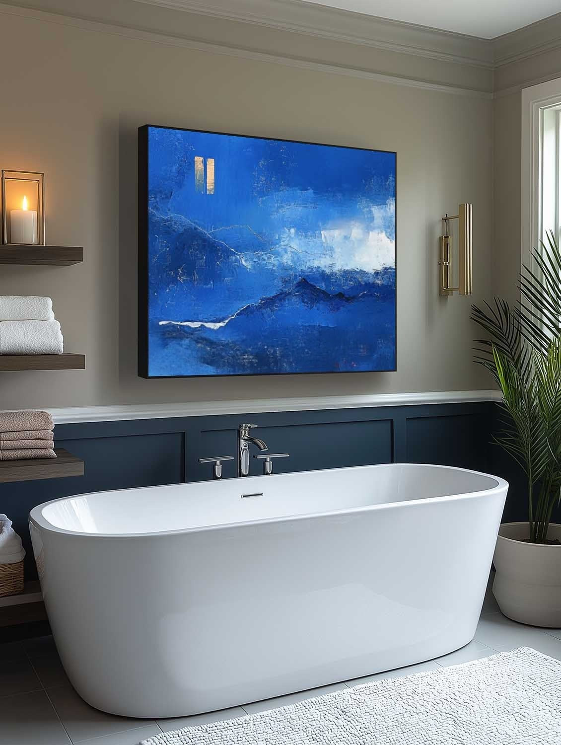 Wall Art Majestic Textured Blue - Neutralighting