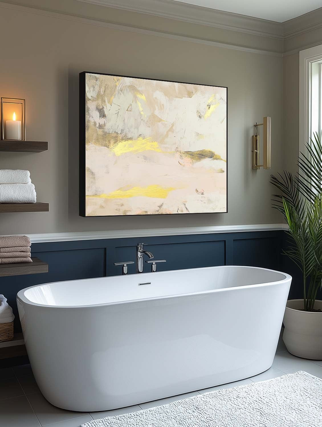 Wall Art Soft Textured Layered Gold - Neutralighting