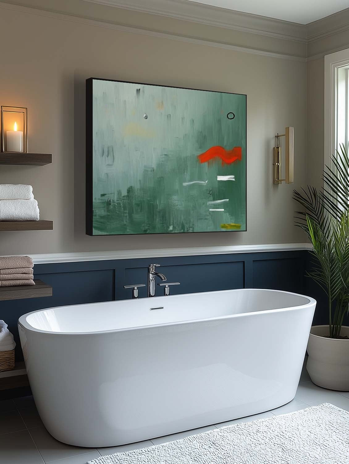 Wall Art Playful Textured Whimsical Shapes - Neutralighting