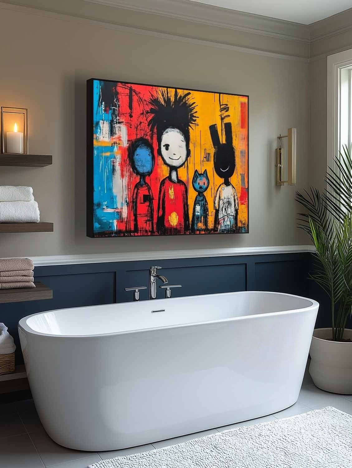 Wall Art Neo Expressionist Family - Neutralighting