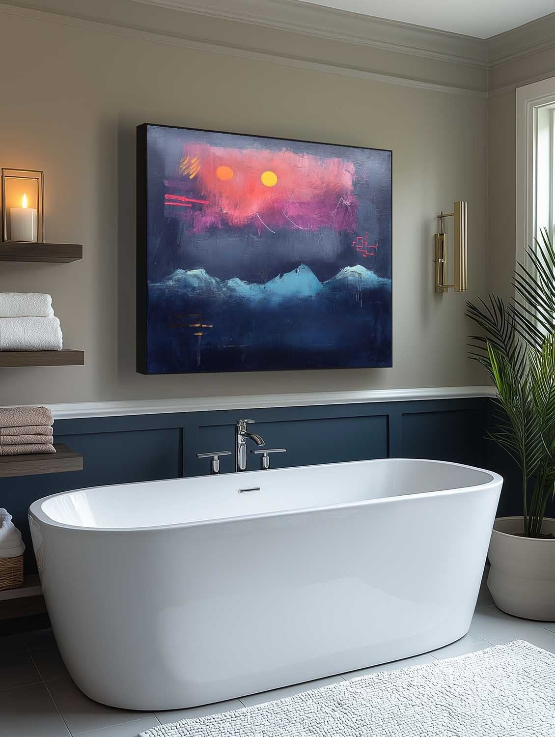 Wall Art Dramatic Textured Twilight - Neutralighting
