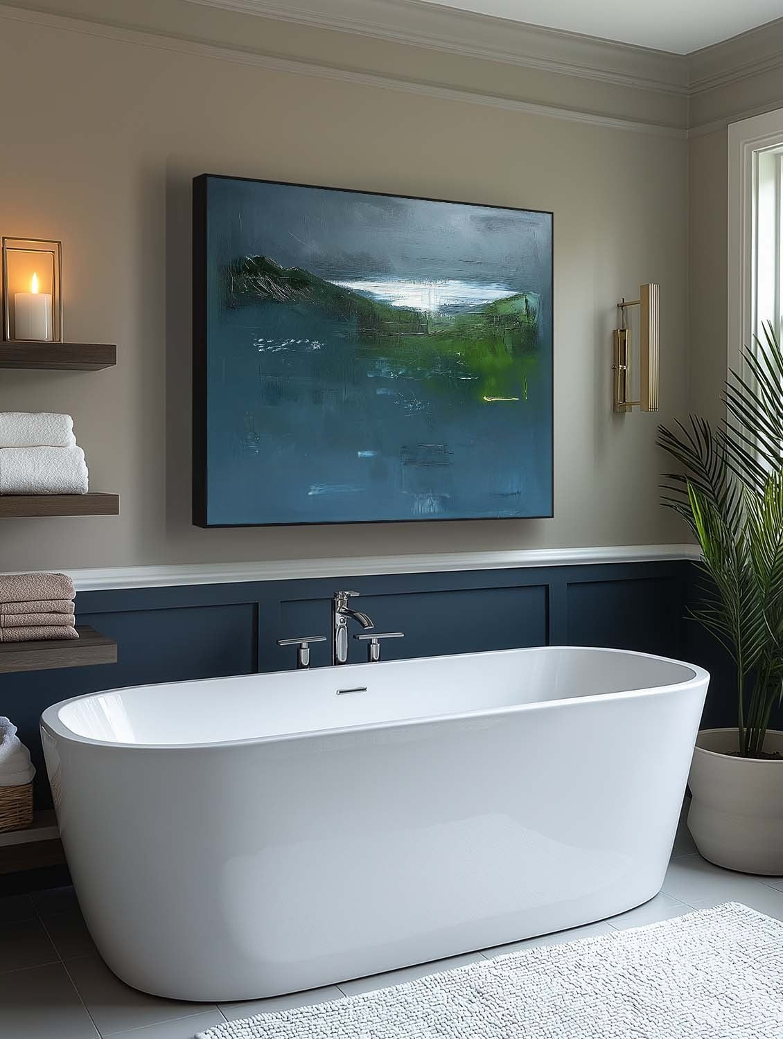 Wall Art Serene Textured Misty Green - Neutralighting