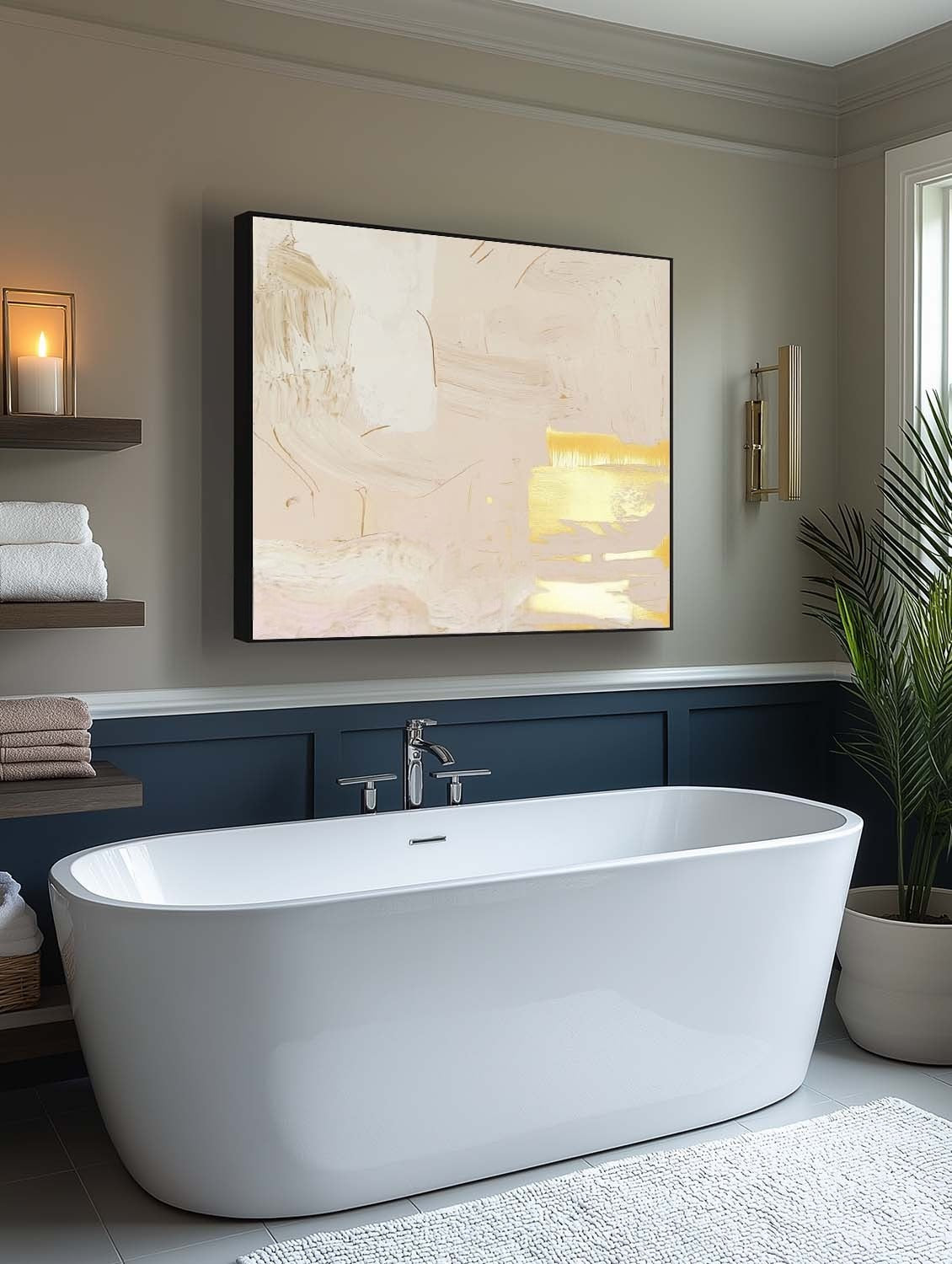 Wall Art Modern Textured Dimensional - Neutralighting