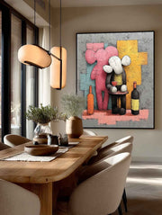Wall Art Vertical Pop Art Cartoon Character Scene Playful - Neutralighting