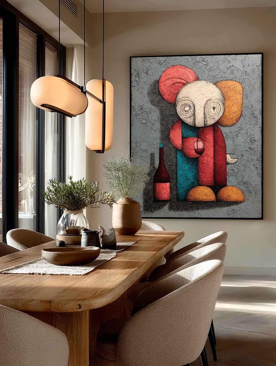 Wall Art Whimsical Kaws Companion - Neutralighting