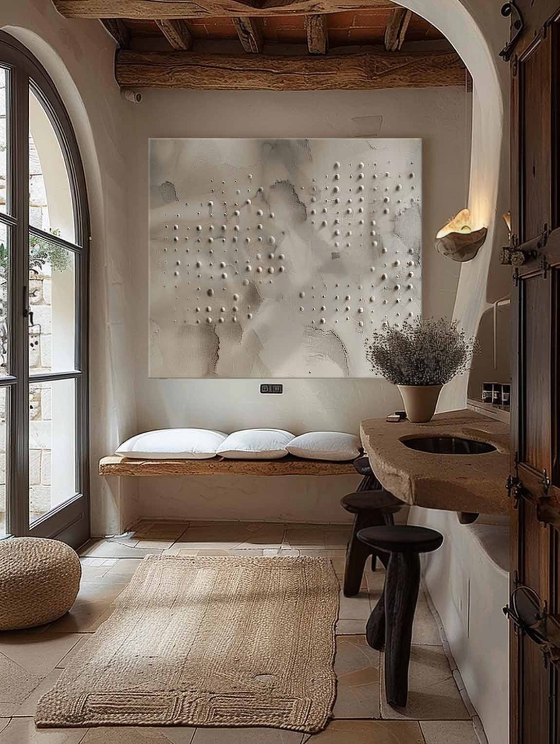 Wall Art Neutral Dotted Wabi-Sabi - Neutralighting