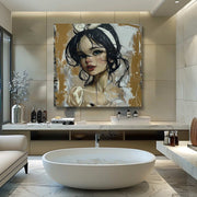 Wall Art Textured Expressive Brushstroke - Neutralighting
