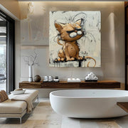 Wall Art Textured Expressive Brushstroke - Neutralighting