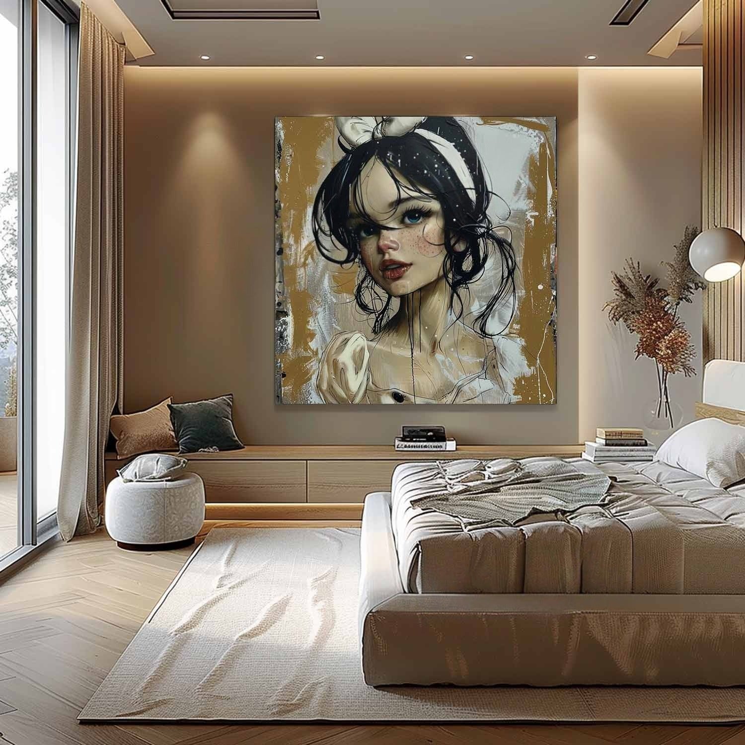 Wall Art Textured Expressive Brushstroke - Neutralighting