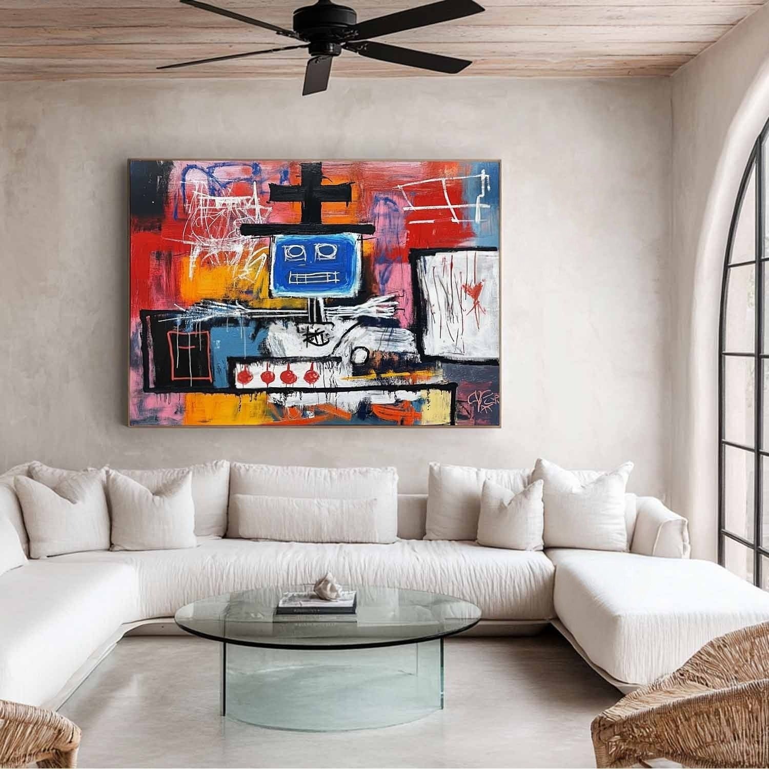 Wall Art Neo Expressionist Robot Painting - Neutralighting