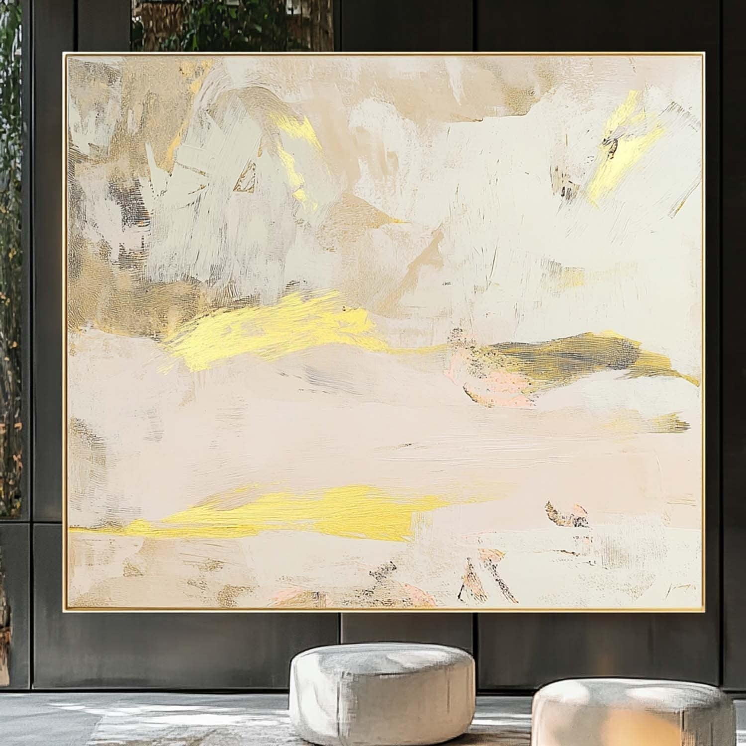 Wall Art Soft Textured Layered Gold - Neutralighting