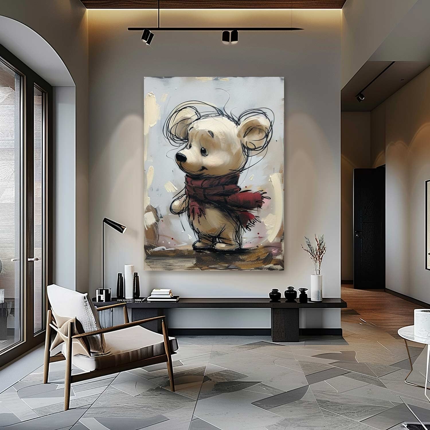 Wall Art Whimsical Winter Bear - Neutralighting