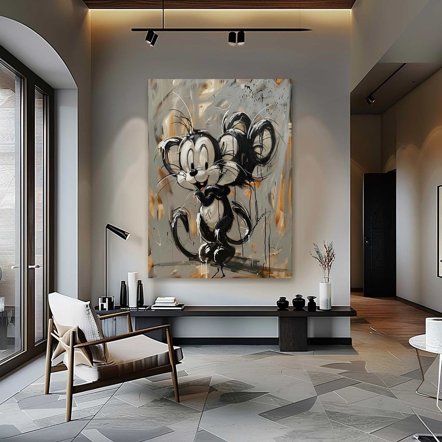 Wall Art Textured Expressive Brushstroke - Neutralighting