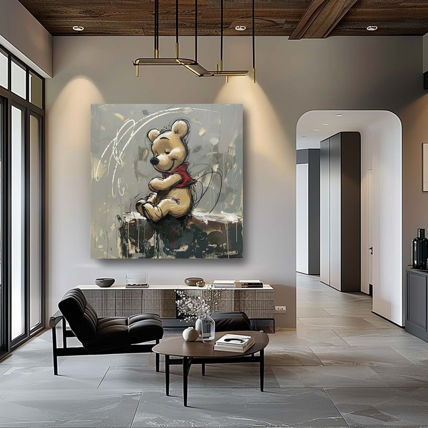 Wall Art Textured Whimsical Winnie Pop - Neutralighting