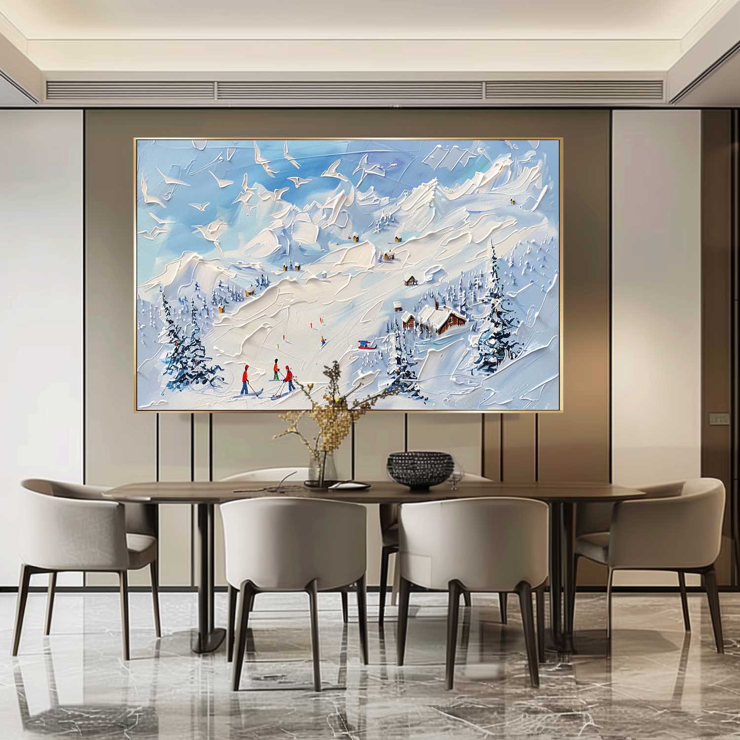 Plaster Art Texture Painting SG293 - Neutralighting