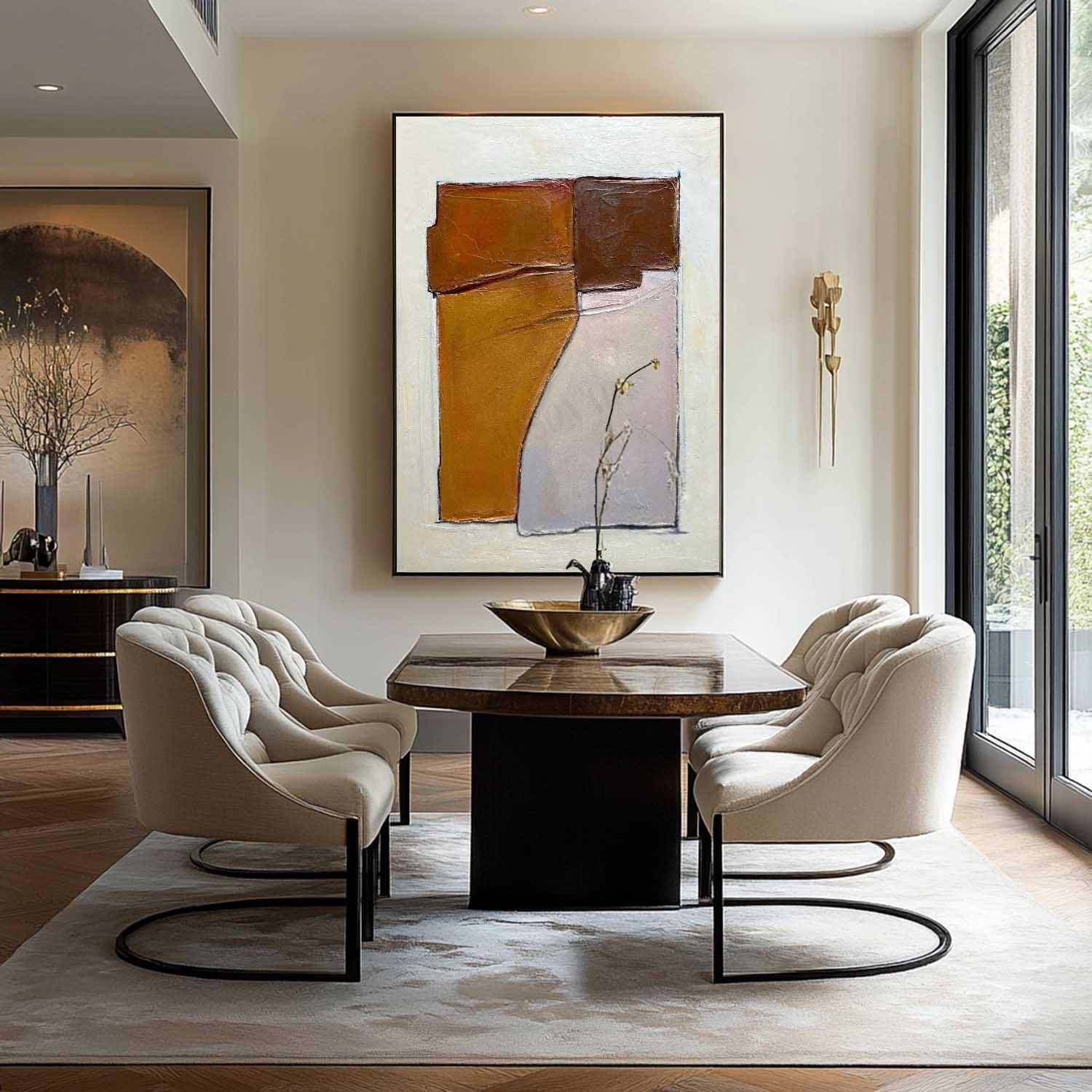 Wall Art Abstract Block Warm Tones - Neutralighting