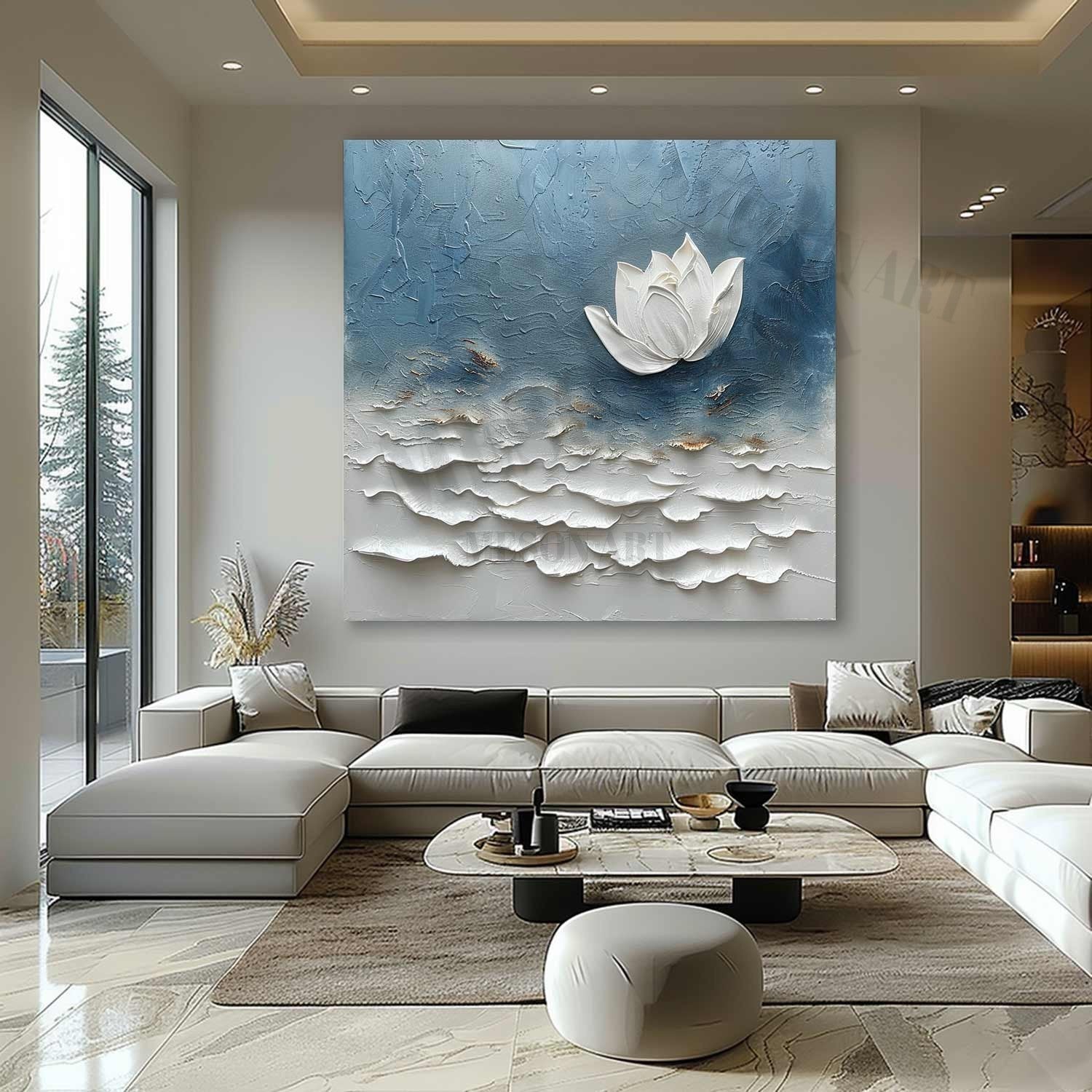 Plaster Art Texture Painting SG329 - Neutralighting