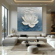 Wall Art 3D Lotus Flower Oil Painting - Neutralighting