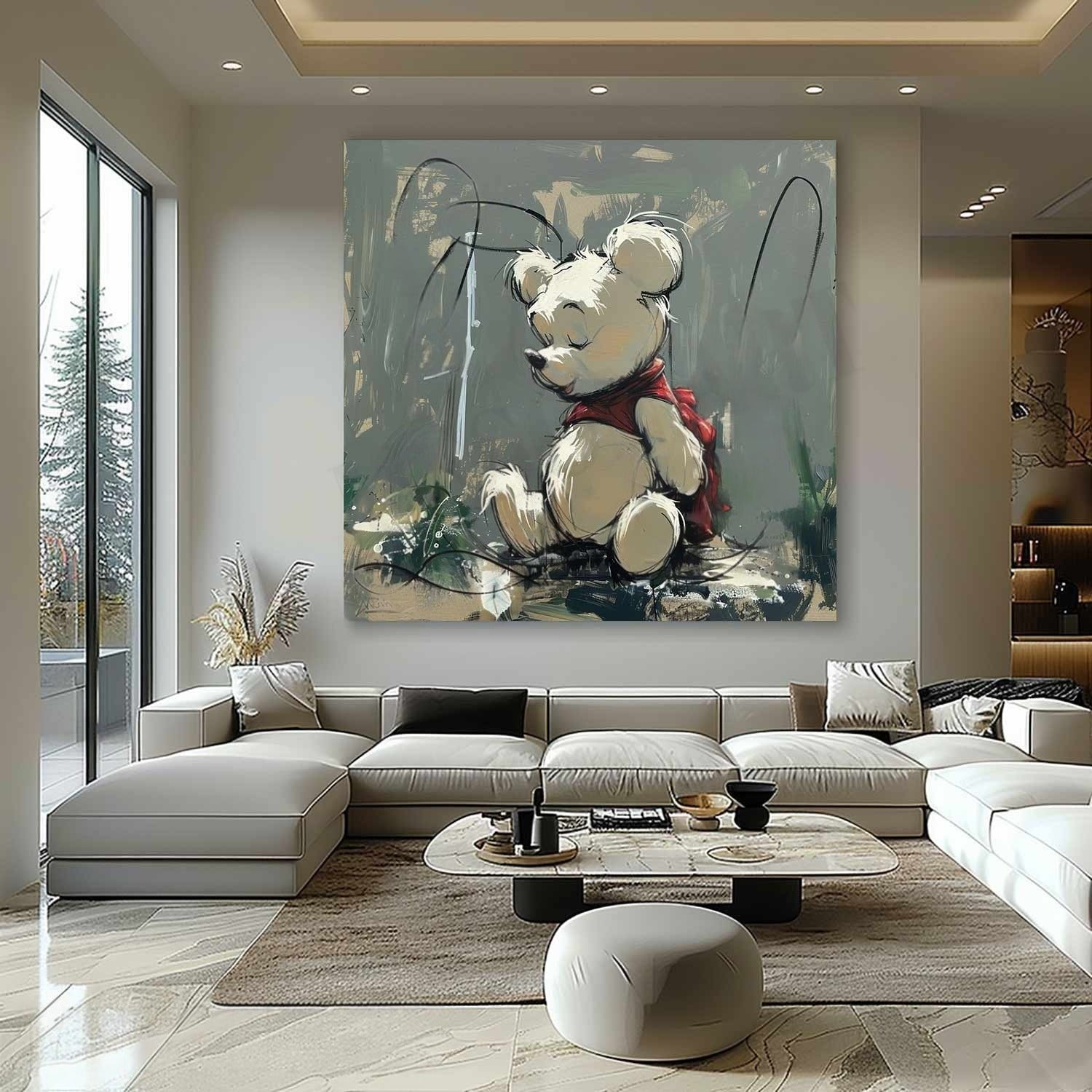 Wall Art Whimsical Sitting Bear - Neutralighting