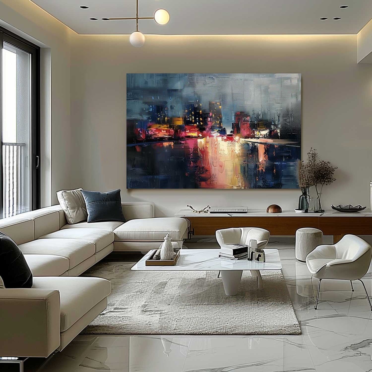 Wall Art Expressive Brushstroke - Neutralighting