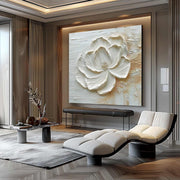 3D White Peony Impasto Painting - Neutralighting
