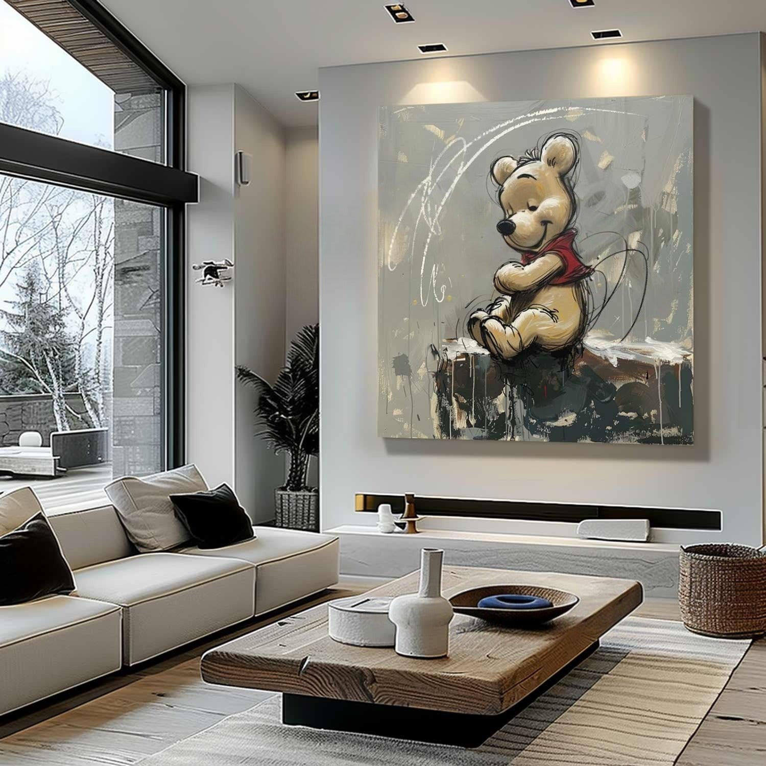 Wall Art Textured Whimsical Winnie Pop - Neutralighting