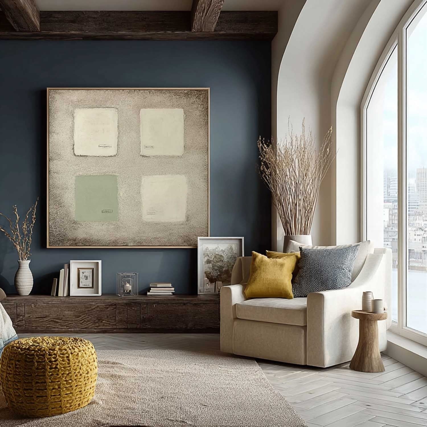 Minimalist Color Block Texture Painting - Neutralighting