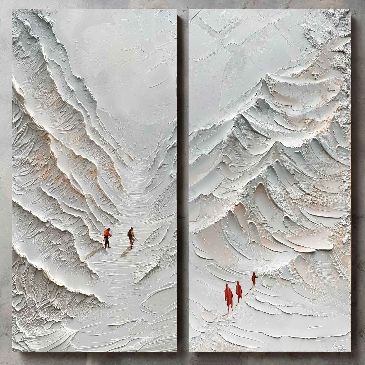 Wall Art Dramatic Textured Dimensional - Neutralighting